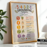54321 Grounding Technique Poster Calm Corner Sensory Chart