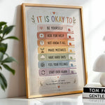 It Is Okay To Poster Classroom Counseling Affirmation Chart