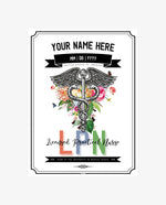 Personalized LPN Wall Art