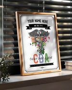 Floral Caduceus Dental Print