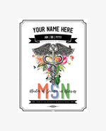 MSN Graduation Print For Master of Science in Nursing
