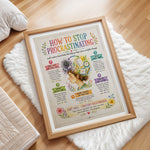 How to Stop Procrastinating Poster Study Skills Classroom Chart