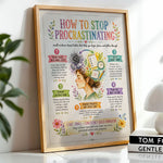How to Stop Procrastinating Poster Study Skills Classroom Chart