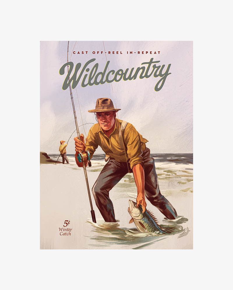 Retro Fishing Print