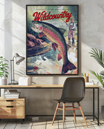 Retro Trout Fishing Print