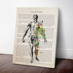 Human Body Anatomy Flower Print