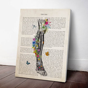 Leg Anatomy Flower Print