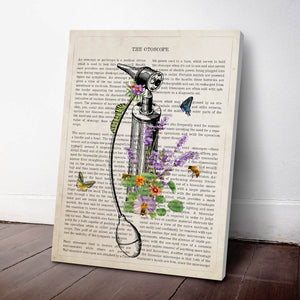 Otoscope with Flowers Print