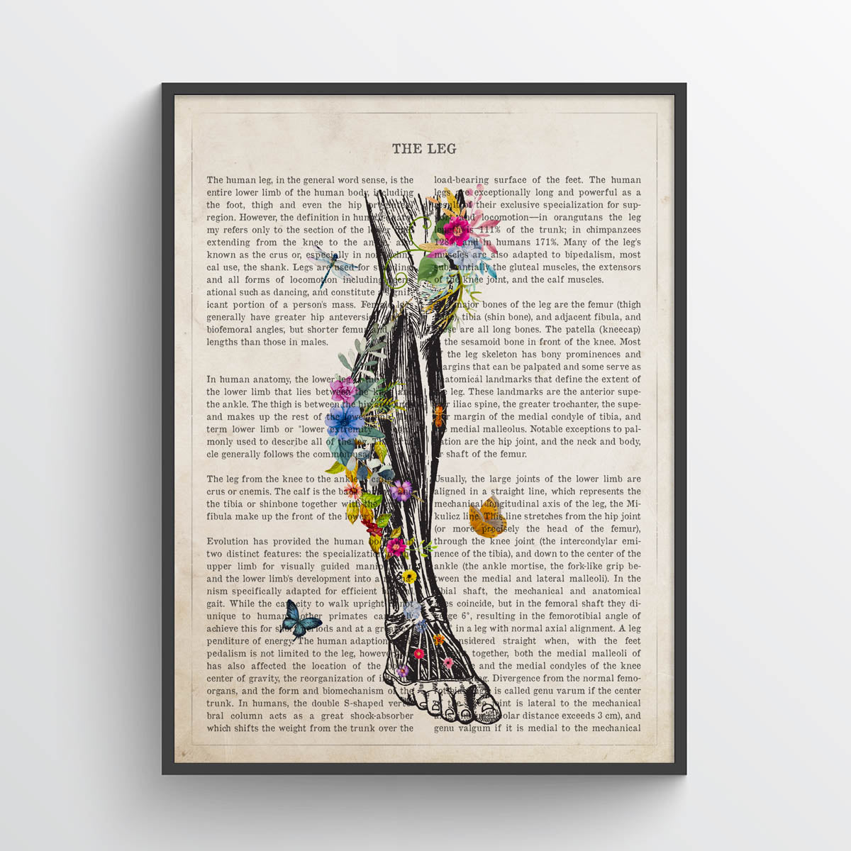 Leg Anatomy Flower Print