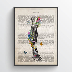 Leg Anatomy Flower Print