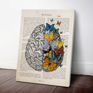 Brain Butterfly Anatomy Print