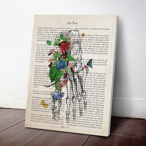 Foot Art Flower Anatomy Print