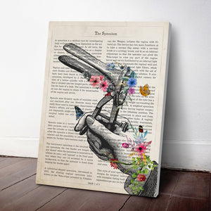 Speculum with Flowers Print