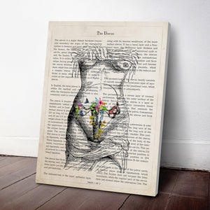 Human Uterus Flower Anatomy Print